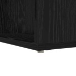 vidaXL Birou de colț cu raft Stejar negru 101.5 x 149.5 x 149.5 cm