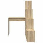 vidaXL Birou de colț cu raft Stejar sonoma 101.5 x 149.5 x 149.5 cm