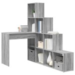 vidaXL Birou de colț sonoma gri 101.5 x 149.5 x 149.5 cm Lemn compozit
