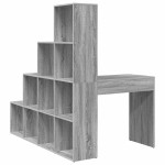 vidaXL Birou de colț sonoma gri 101.5 x 149.5 x 149.5 cm Lemn compozit