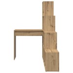 vidaXL Birou de colț cu raft stejar artizanal 101.5 x 149.5 x 149.5 cm