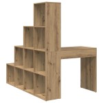 vidaXL Birou de colț cu raft stejar artizanal 101.5 x 149.5 x 149.5 cm