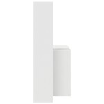 vidaXL Birou cu raft cu depozitare Alb 138.5 x 55 x 143 cm Lemn compozit