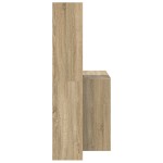 vidaXL Birou cu raft Stejar sonoma 138.5 x 55 x 143 cm Lemn compozit