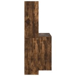 vidaXL Birou cu raft Stejar afumat 138.5 x 55 x 143 cm Lemn compozit vidaXL Birou cu raft Stejar afumat 138.5 x 55 x 143 cm Lemn compozit