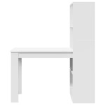 vidaXL Birou cu raft cu depozitare Alb 122 x 67 x 145 cm vidaXL Birou cu raft cu depozitare Alb 122 x 67 x 145 cm