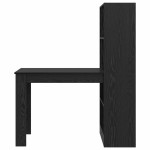 vidaXL Birou cu raft cu depozitare Stejar negru 122 x 67 x 145 cm vidaXL Birou cu raft cu depozitare Stejar negru 122 x 67 x 145 cm