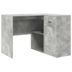 vidaXL Birou de colț cu sertar Gri din beton 102 x 88 x 75 cm