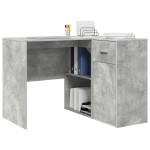 vidaXL Birou de colț cu sertar Gri din beton 102 x 88 x 75 cm