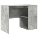 vidaXL Birou de colț cu sertar Gri din beton 102 x 88 x 75 cm