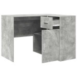 vidaXL Birou de colț cu sertar Gri din beton 102 x 88 x 75 cm