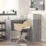 vidaXL Birou de colț 2 pcs sonoma gri 102 x 50 x 75 cm Lemn compozit