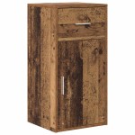 vidaXL Birou de colț cu sertar Lemn vechi 102 x 88 x 75 cm