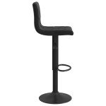 vidaXL Scaune de bar, 2 buc., negru, catifea