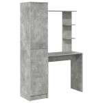 vidaXL Birou 2 pcs Gri din beton