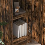 vidaXL Birou 2 pcs Stejar fumuriu