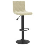 vidaXL Scaune de bar, 2 buc., crem, catifea vidaXL Scaune de bar, 2 buc., crem, catifea