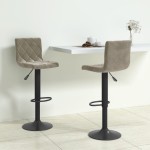 vidaXL Scaune de bar, 2 buc., gri deschis, catifea vidaXL Scaune de bar, 2 buc., gri deschis, catifea