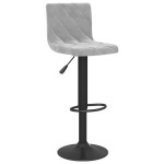 vidaXL Scaune de bar, 2 buc., gri deschis, catifea vidaXL Scaune de bar, 2 buc., gri deschis, catifea