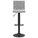 vidaXL Scaune de bar, 2 buc., gri deschis, catifea vidaXL Scaune de bar, 2 buc., gri deschis, catifea
