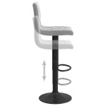 vidaXL Scaune de bar, 2 buc., gri deschis, catifea vidaXL Scaune de bar, 2 buc., gri deschis, catifea