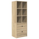 vidaXL Birou cu Stocare Sonoma Oak Lemn Inginerizat vidaXL Birou cu Stocare Sonoma Oak Lemn Inginerizat