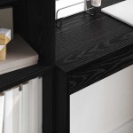 vidaXL Birou cu sertar 2 pcs Stejar Negru