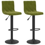 vidaXL Scaune de bar, 2 buc., verde deschis, catifea vidaXL Scaune de bar, 2 buc., verde deschis, catifea