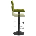 vidaXL Scaune de bar, 2 buc., verde deschis, catifea vidaXL Scaune de bar, 2 buc., verde deschis, catifea