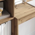 vidaXL Birou cu sertar 2 pcs Stejar Artizanal