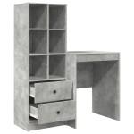 vidaXL Birou cu Stocare Gri din Beton Ingineresc vidaXL Birou cu Stocare Gri din Beton Ingineresc