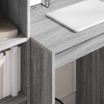 vidaXL Birou cu sertar 2 pcs Gri Sonoma