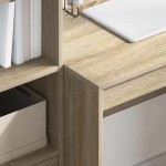 vidaXL Birou cu sertar 2 pcs Stejar Sonoma