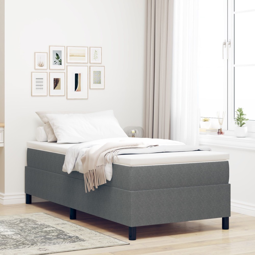 vidaXL Pat cu arcuri Gri deschis 80 x 200 cm Țesătură de catifea