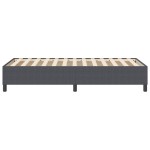 vidaXL Pat cu arcuri Gri închis 90 x 190 cm Țesătură de catifea