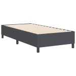 vidaXL Pat cu arcuri Gri închis 90 x 190 cm Țesătură de catifea
