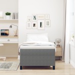 vidaXL Pat cu arcuri Gri deschis 100 x 200 cm Țesătură de catifea vidaXL Pat cu arcuri Gri deschis 100 x 200 cm Țesătură de catifea