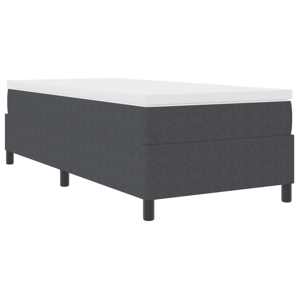 vidaXL Pat cu arcuri Gri închis 100 x 200 cm Țesătură de catifea