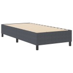 vidaXL Pat cu arcuri Gri închis 100 x 200 cm Țesătură de catifea vidaXL Pat cu arcuri Gri închis 100 x 200 cm Țesătură de catifea