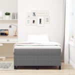 vidaXL Pat cu arcuri Gri deschis 120 x 200 cm Țesătură de catifea vidaXL Pat cu arcuri Gri deschis 120 x 200 cm Țesătură de catifea