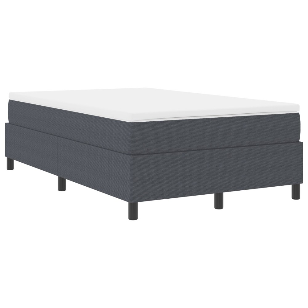 vidaXL Pat cu arcuri Gri închis 120 x 200 cm Țesătură de catifea