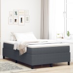vidaXL Pat cu arcuri Gri închis 120 x 200 cm Țesătură de catifea vidaXL Pat cu arcuri Gri închis 120 x 200 cm Țesătură de catifea