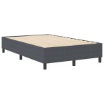 vidaXL Pat cu arcuri Gri închis 120 x 200 cm Țesătură de catifea vidaXL Pat cu arcuri Gri închis 120 x 200 cm Țesătură de catifea