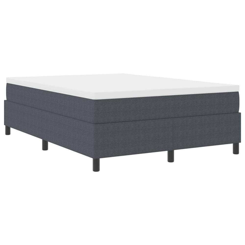 vidaXL Pat cu arcuri Gri închis 140 x 190 cm Țesătură de catifea