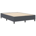 vidaXL Pat cu arcuri Gri închis 140 x 190 cm Țesătură de catifea vidaXL Pat cu arcuri Gri închis 140 x 190 cm Țesătură de catifea