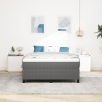 vidaXL Pat cu arcuri Gri deschis 140 x 200 cm Țesătură de catifea vidaXL Pat cu arcuri Gri deschis 140 x 200 cm Țesătură de catifea
