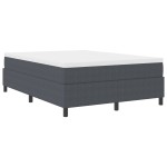 vidaXL Pat cu arcuri Gri închis 140 x 200 cm Țesătură de catifea vidaXL Pat cu arcuri Gri închis 140 x 200 cm Țesătură de catifea