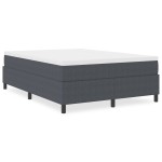 vidaXL Pat cu arcuri Gri închis 140 x 200 cm Țesătură de catifea vidaXL Pat cu arcuri Gri închis 140 x 200 cm Țesătură de catifea
