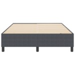 vidaXL Pat cu arcuri Gri închis 140 x 200 cm Țesătură de catifea vidaXL Pat cu arcuri Gri închis 140 x 200 cm Țesătură de catifea