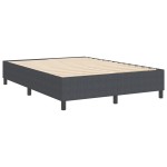 vidaXL Pat cu arcuri Gri închis 140 x 200 cm Țesătură de catifea vidaXL Pat cu arcuri Gri închis 140 x 200 cm Țesătură de catifea